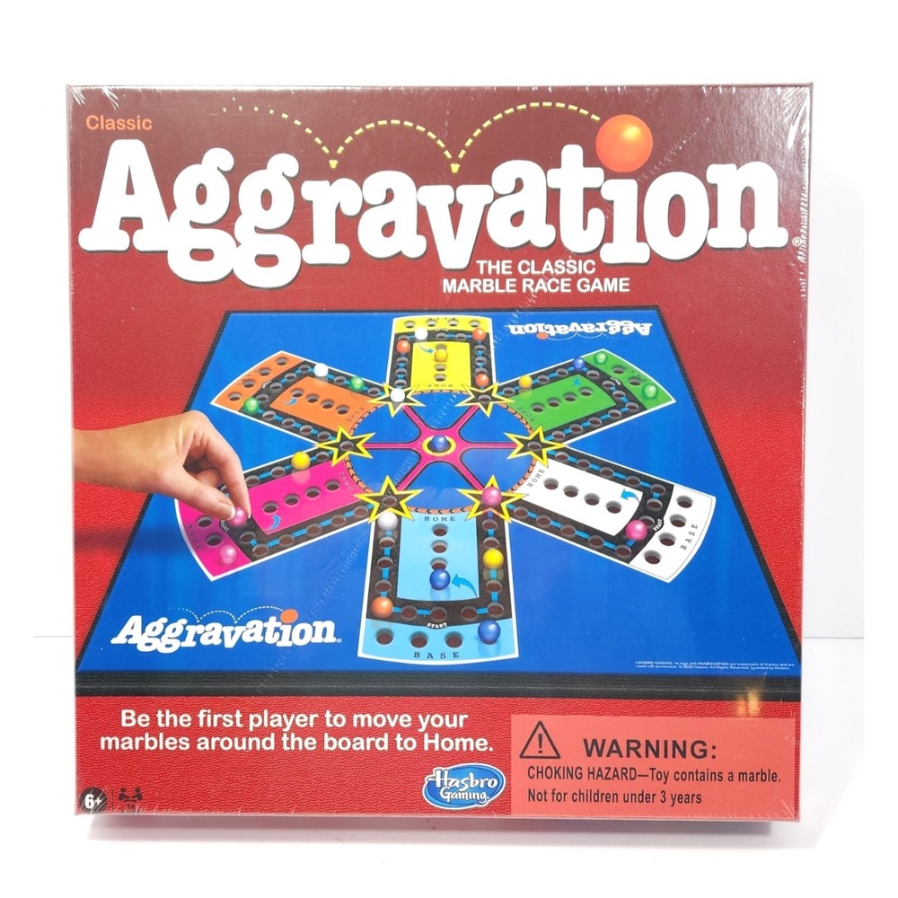Aggravation The Classic Marble Race Game 2-6 Players Family Fun Hasbro NEW